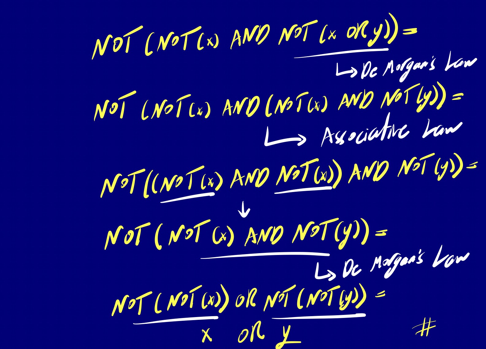 Simplifying Boolean Expression Algebraically